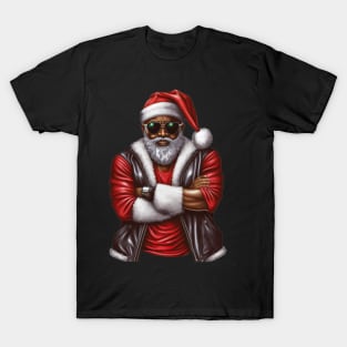 Cool Black Santa, African American Santa T-Shirt